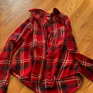 Hollister red flannel